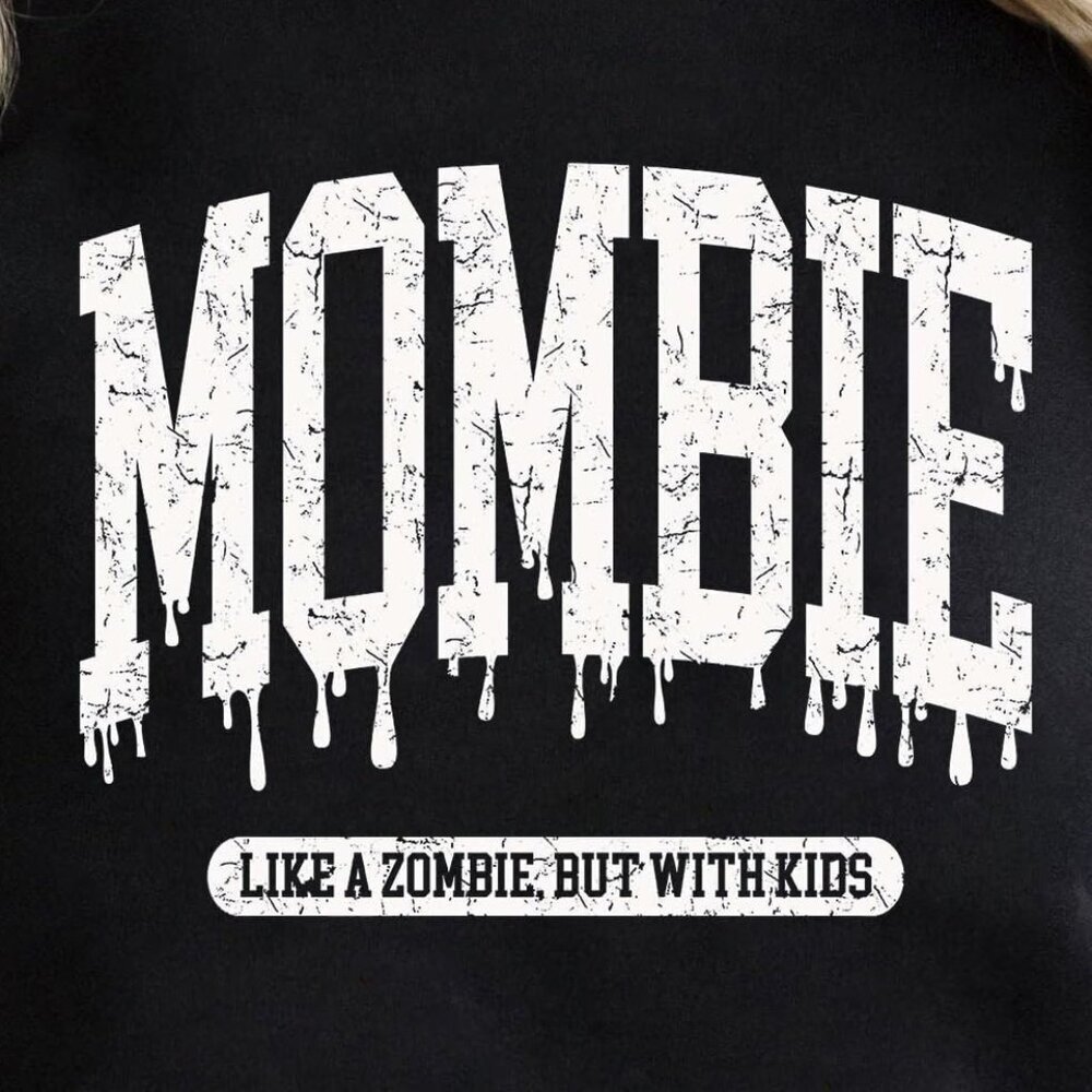 Halloween Mom Sweatshirt Mombie Momster Spooky Season Graphic Retro Funny 05 - Picture 2 of 5